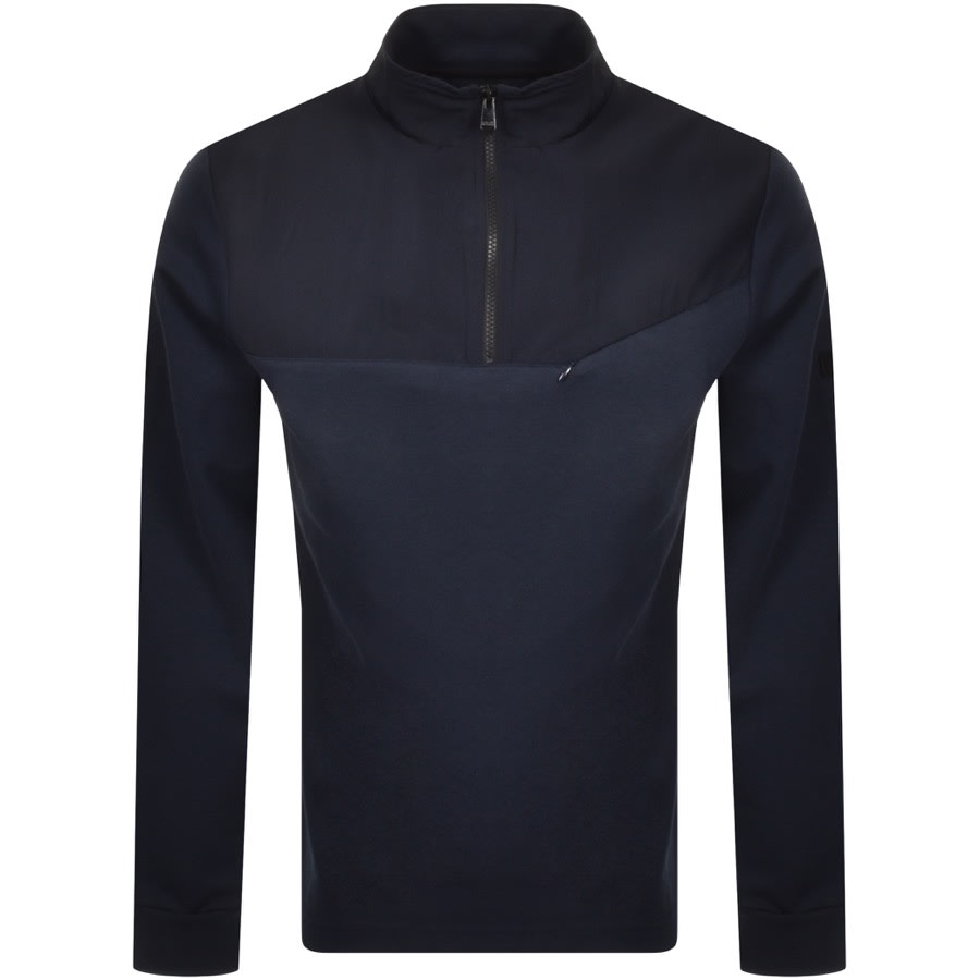 Alternative Image for ProductBarbour International Half Zip Sweatshirt Navy1